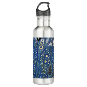 Klimt Blue Gold Silver Painting Detail 710 Ml Water Bottle