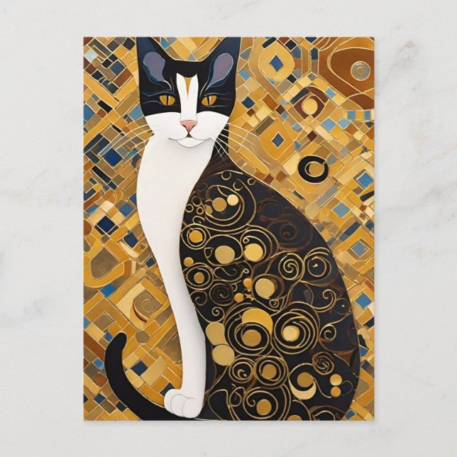 Klimt Cat Postcard (Front)