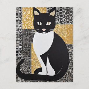 Klimt Cat Postcard