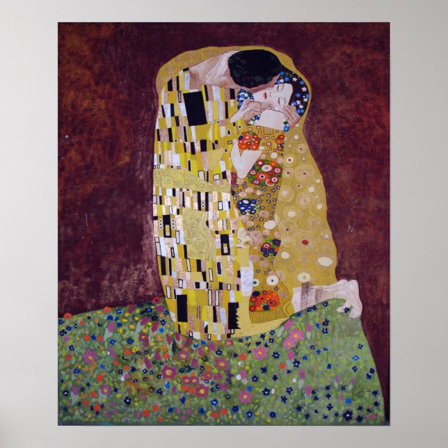 Klimt - Couple Kissing Poster (Front)
