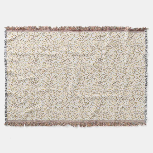 Klimt Curves Throw Blanket (Front)