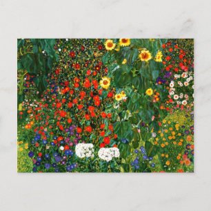 Klimt - Farm Garden with Sunflowers Postcard