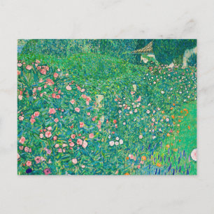 Klimt Floral Italian Landscape Art Nouveau Postcard