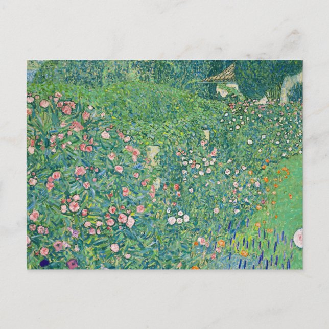 Klimt Floral Italian Landscape Art Nouveau Postcard (Front)