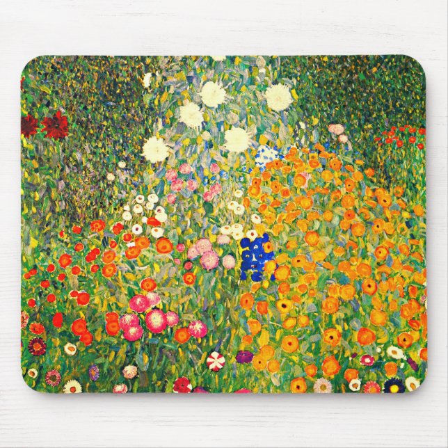 Klimt: Flower Garden Mouse Pad (Front)
