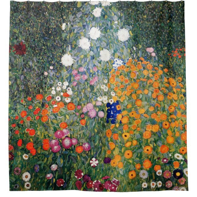 Klimt Flower Garden Shower Curtain (Front)