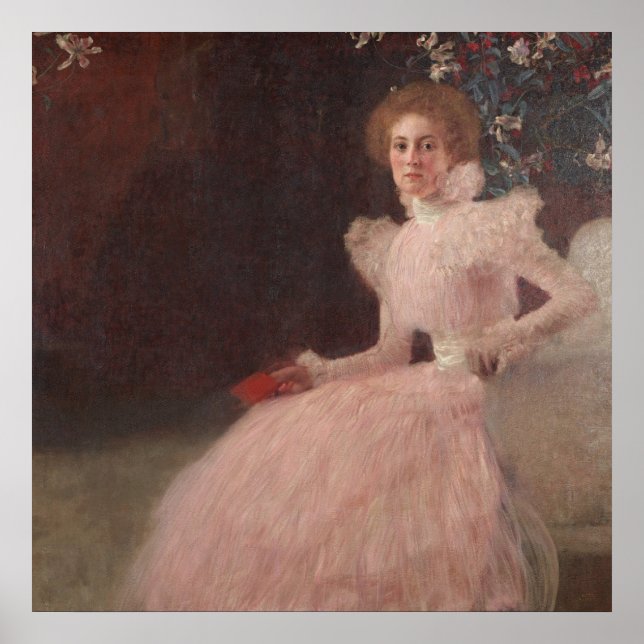 Klimt Flowering Meadow Floral Landscape Print (Front)