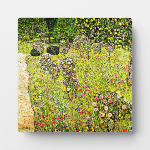 Klimt - Fruit Garden with Roses, Gustav Klimt art, Plaque