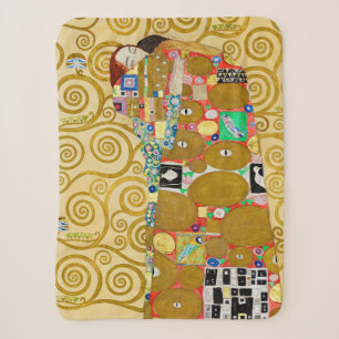Klimt Fulfilment Mosaic: Vintage Stoclet Frieze Sherpa Blanket