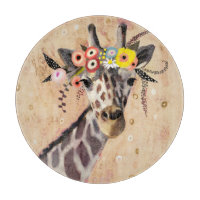 Klimt Giraffe | Crown Of Flowers