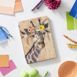Klimt Giraffe | Crown Of Flowers iPad Pro Cover<br><div class="desc">This print features a sweet giraffe adorned in a crown of flowers | By Victoria Borges. Image ID: 128245GG</div>