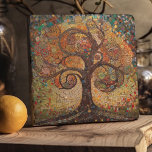 Klimt Golden Tree of Life Abstract Art Nouveau Trivet<br><div class="desc">This stunning trivet showcases an abstract Tree of Life inspired by Gustav Klimt's "golden phase." Klimt was fascinated by Byzantine mosaics and developed his own mosaic technique using gold leaf and bright colours. This artwork pays tribute to Klimt's innovative approach to mosaic and captures the opulent beauty of his style....</div>