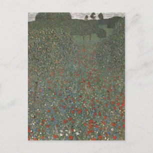 Klimt, Gustav Mohnfeld 1907 Technique ?l auf Leinw Postcard