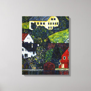 Klimt - Houses at Unterach on the Attersee Canvas Print