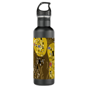 Klimt Inspired Gold Pattern Art Nouveau The Kiss 710 Ml Water Bottle