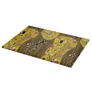 Klimt Inspired Gold Pattern Art Nouveau The Kiss Cutting Board