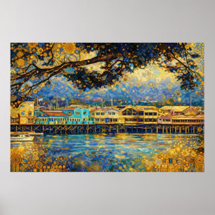 Klimt-inspired Monterey Bay Dream Poster