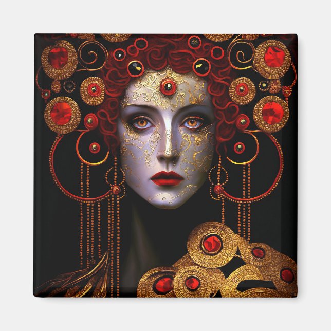 Klimt Inspired Queen Goddess Magnet (Front)