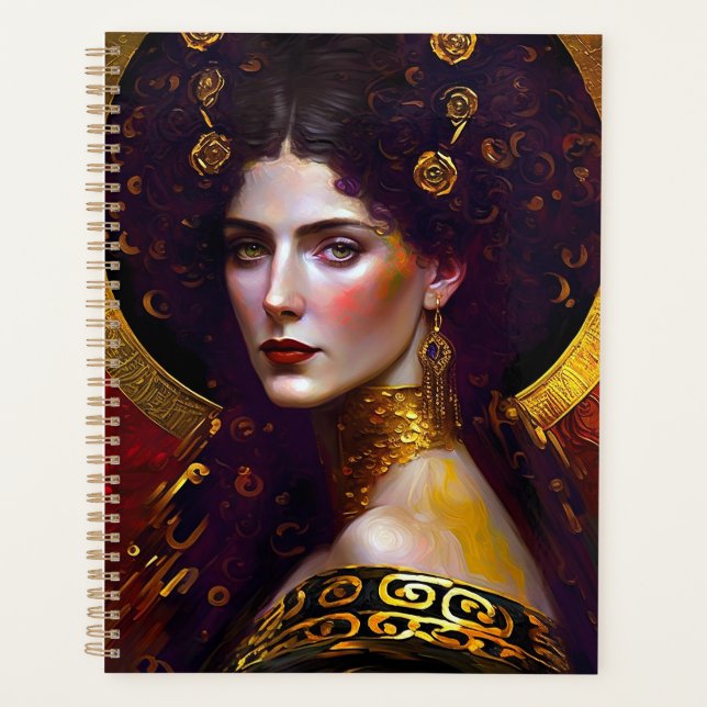 Klimt Inspired Queen Goddess Planner (Front)