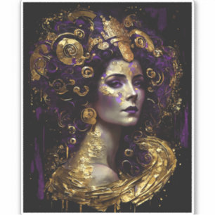 Klimt Inspired Queen Goddess Sticker