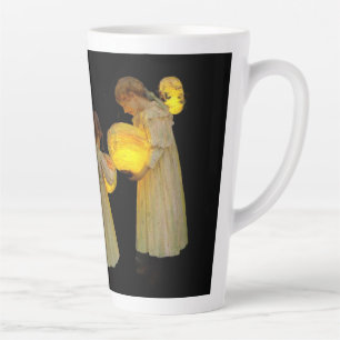 Klimt-Inspired Surreal Collage Latte Mug