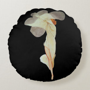 Klimt-Inspired Surreal Round Cushion