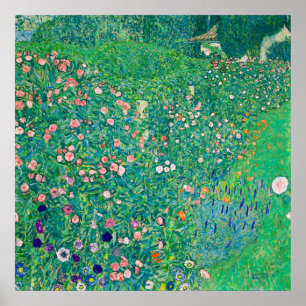Klimt Italian Landscape Restored Image Colourful Poster