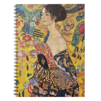 Klimt Lady with Fan Fine Art Spiral Notebook