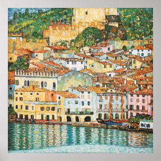 Klimt "Malcesine on Lake Garda" Poster