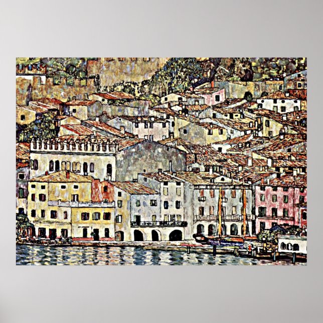 Klimt - Malcesine on Lake Garda Poster (Front)