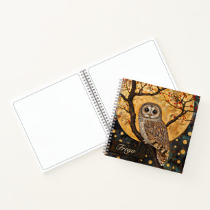 Klimt Owl Notebook Sketchbook Journal 
