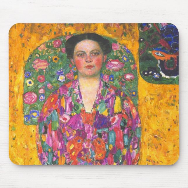 Klimt Portrait of Eugenia Primavesi Mouse Pad (Front)