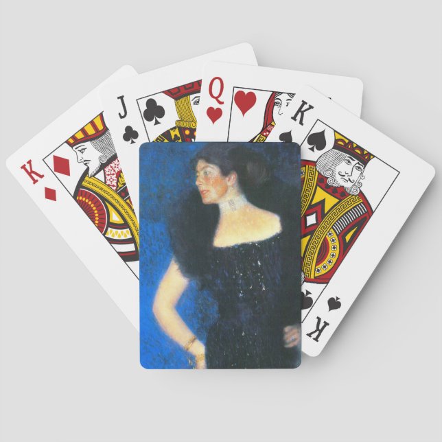 Klimt Portrait of Rose von Rosthorn-Friedmann Playing Cards (Back)