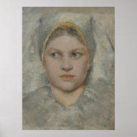 Klimt Portrait Study – Hannakin Head Print