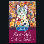 Klimt Style Colourful Cute Cats Calendar<br><div class="desc">Twelve months of stunning bright and colourful Klimt style cute cat designs to last the feline lover through the year. Beautiful abstract illustrations sure to please any art and cat lover. Perfect Christmas gift for cat moms and fur baby pet parents!</div>