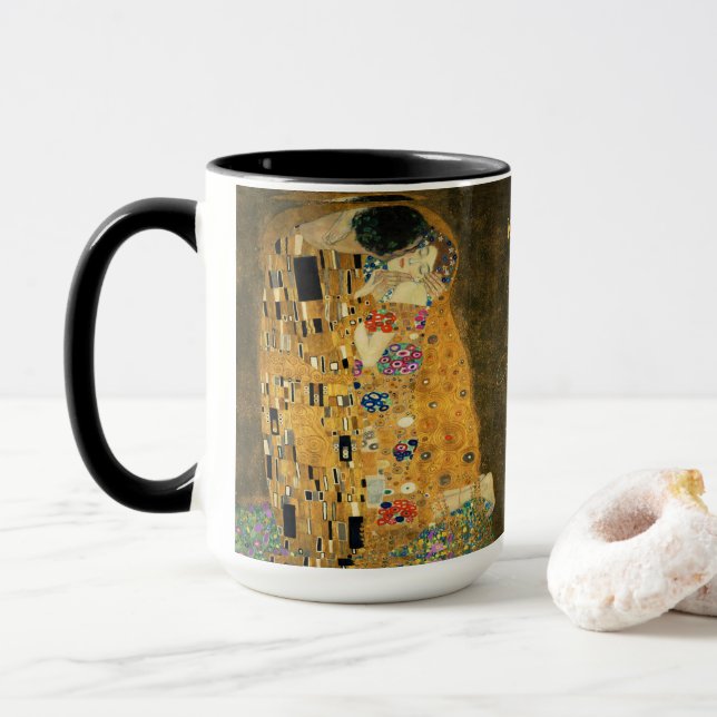 Klimt The Kiss 1908 Mug (With Donut)