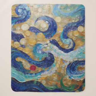 Klimt Water Serpents Sherpa Blanket