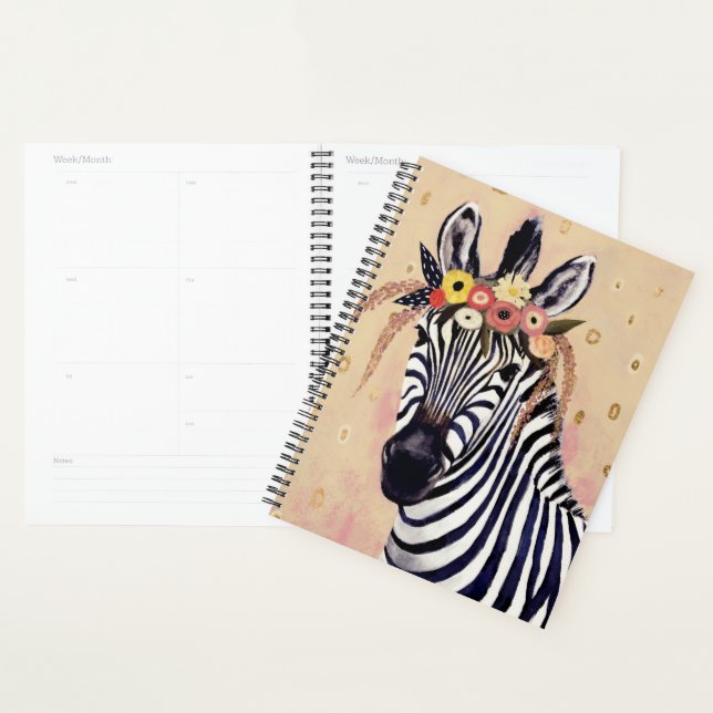 Klimt Zebra | Adorned In Flowers Planner (Display)