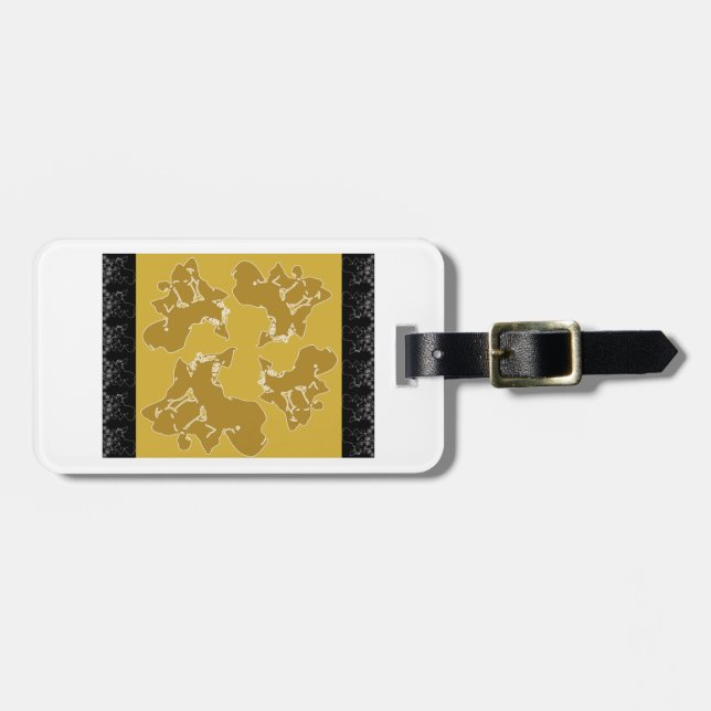 Klimt's colour palette luggage tag (Front Horizontal)