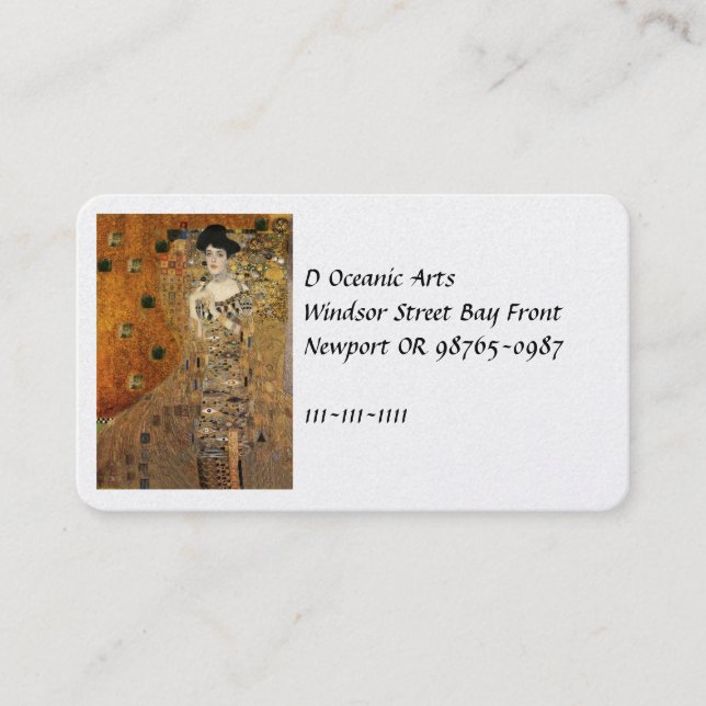 Klimt's Portrait Adele Bloch-Bauer Business Card (Front)