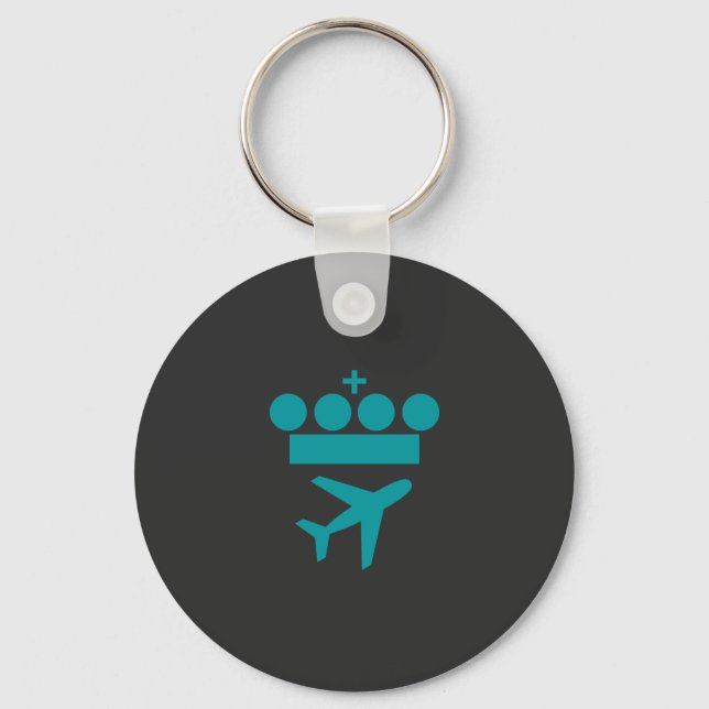 KLM Airlines Merchandise Essential T-Shirt Key Ring (Front)