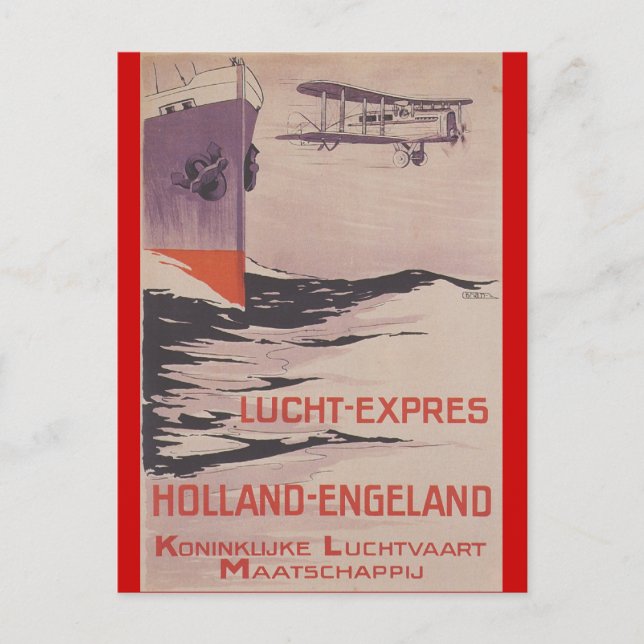 KLM Lucht-Express Postcard (Front)