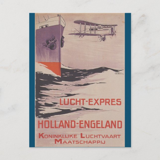KLM Lucht-Express Postcard (Front)
