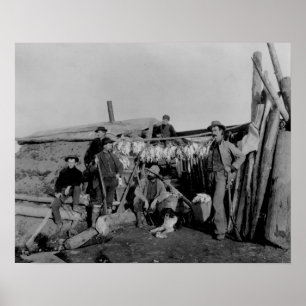 Klondike men after hunting ptarmigan in Nome Poster