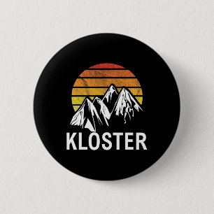 Kloster Swiss Alp Switzerland Ski Resort Snowboard 6 Cm Round Badge