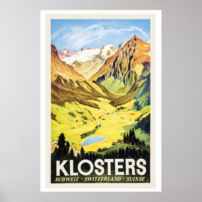 Klosters Alpine Resort Village Graubünden Poster (Front)
