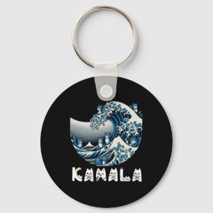 Kmala Haarris Blue Cats Wave Funny For Cat Owners Key Ring