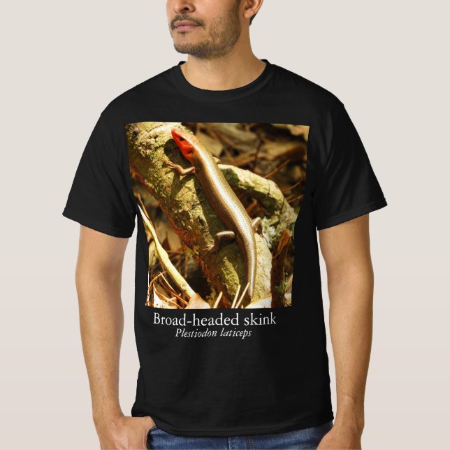 Knature Knowledge Broad-Headed Skink T-Shirt (Front)