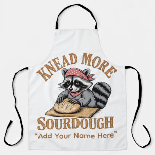 Knead More Sourdough Shirt, Funny Racoon Baker  Apron