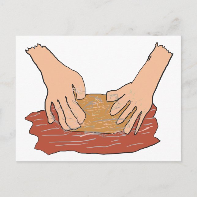 Kneading Dough Postcard (Front)